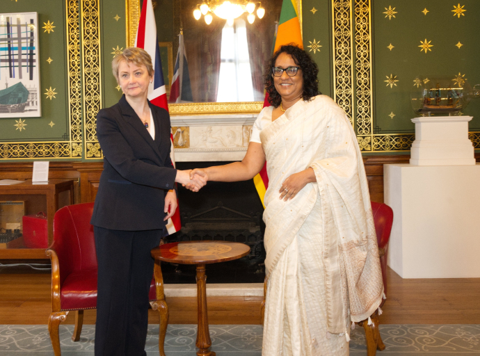 Prime Minister Harini Amarasuriya meets Rt Hon. Yvette Cooper, Foreign Secretary of the United Kingdom